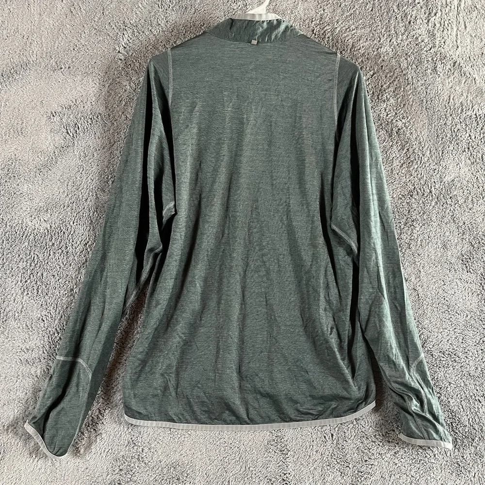 Nike Dri-Fit 1/2 Zip Pullover Mens XL Gray Heather Lined Performance Mock Neck